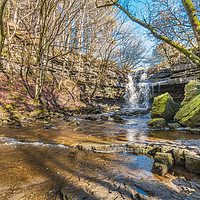 Buy canvas prints of Summerhill Force and Gibson's Cave, Teesdale by Richard Laidler