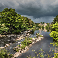 Buy canvas prints of Dramatic Light on the Tees at Barnard Castle by Richard Laidler