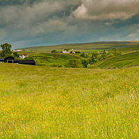 Buy canvas prints of Ettersgill Farms and Hay Meadows, Teesdale by Richard Laidler