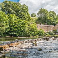 Buy canvas prints of The River Tees and Demesnes Mill, Barnard Castle by Richard Laidler