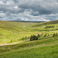Buy canvas prints of The Hudes Hope Valley, Teesdale, Panorama by Richard Laidler