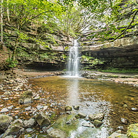 Buy canvas prints of Summerhill Force & Gibsons Cave in Summer by Richard Laidler