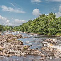 Buy canvas prints of River Tees Summer Panorama by Richard Laidler