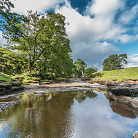 Buy canvas prints of The River Greta at East Mellwaters 2 by Richard Laidler