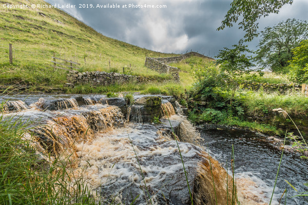 Ettersgill Beck Waterfall in Spate 1 Picture Board by Richard Laidler