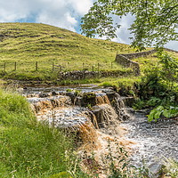 Buy canvas prints of Ettersgill Beck Waterfall in Spate 2 by Richard Laidler