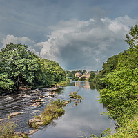 Buy canvas prints of River Tees at Barnard Castle Teesdale in Summer by Richard Laidler