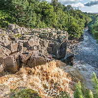 Buy canvas prints of High Force Waterfall Teesdale - From The Top Down by Richard Laidler