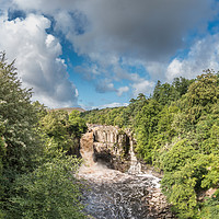 Buy canvas prints of High Force Waterfall Teesdale in Spate, Panorama by Richard Laidler