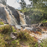 Buy canvas prints of Blea Beck Waterfall, Upper Teesdale, In Spate (1) by Richard Laidler