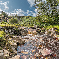 Buy canvas prints of Blea Beck and Waterfall in Spate (1) by Richard Laidler