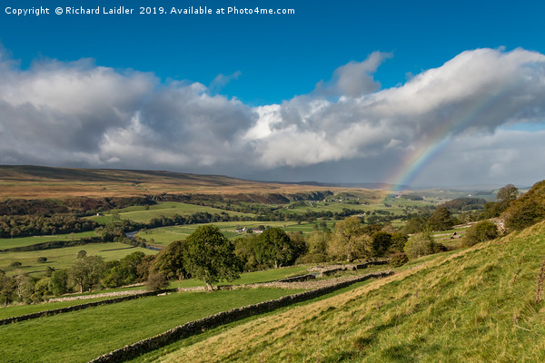 Rainbow at Holwick, Teesdale 1 Picture Board by Richard Laidler