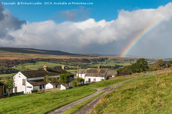 Arla Burn Farm to Holwick and Rainbow, Teesdale Picture Board by Richard Laidler