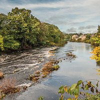 Buy canvas prints of Autumn on the River Tees at Barnard Castle by Richard Laidler