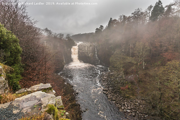 Fog lifting at High Force Waterfall, Teesdale Picture Board by Richard Laidler