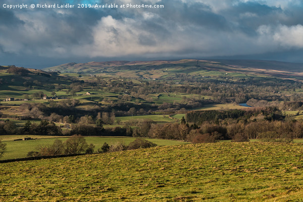 Winter Sun over Lunedale from Folly Top Picture Board by Richard Laidler