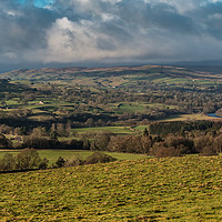 Buy canvas prints of Winter Sun over Lunedale from Folly Top by Richard Laidler