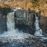 Buy canvas prints of Winter Sun on High Force Waterfall, Teesdale by Richard Laidler