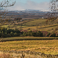Buy canvas prints of Snow Covered Holwick Fell from Snaisgill, Teesdale by Richard Laidler