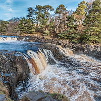 Buy canvas prints of Winter Sun at Low Force Waterfall (2) by Richard Laidler