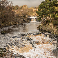 Buy canvas prints of Winter Sun on Low Force Waterfall Teesdale (2) by Richard Laidler