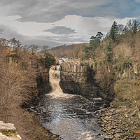 Buy canvas prints of Winter Sun on High Force Waterfall Teesdale by Richard Laidler