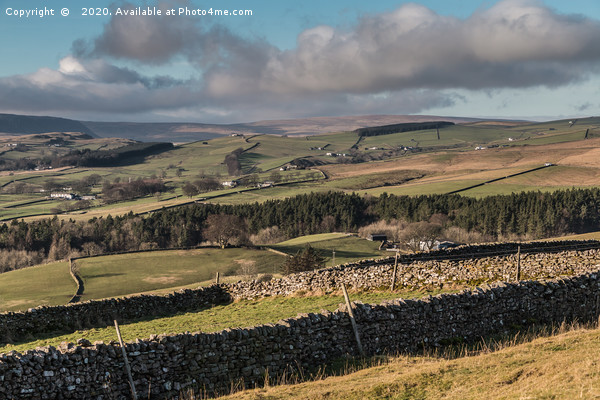 Ettersgill and Upper Teesdale from Stable Edge Picture Board by Richard Laidler