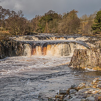 Buy canvas prints of Winter Sun, Low Force Waterfall, Teesdale by Richard Laidler