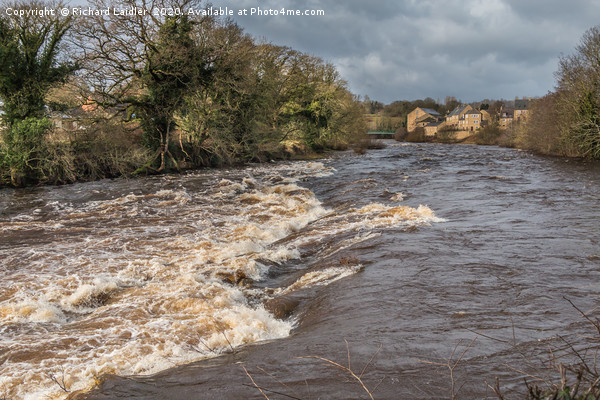 A Swollen River Tees at Barnard Castle, Teesdale Picture Board by Richard Laidler