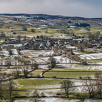 Buy canvas prints of Mickleton, Teesdale from Whistle Crag in Winter by Richard Laidler