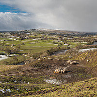 Buy canvas prints of Teesdale and Lunedale from Whistle Crag in Winter by Richard Laidler