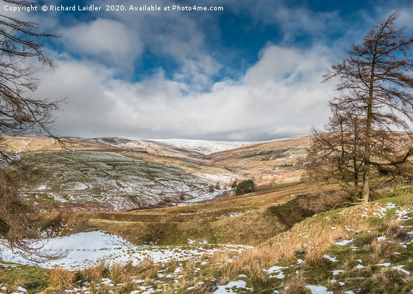 The Hudes Hope Valley in Winter Panorama Picture Board by Richard Laidler