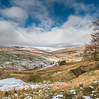 Buy canvas prints of The Hudes Hope Valley in Winter Panorama by Richard Laidler