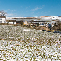 Buy canvas prints of Three Ettersgill Farms in Winter by Richard Laidler