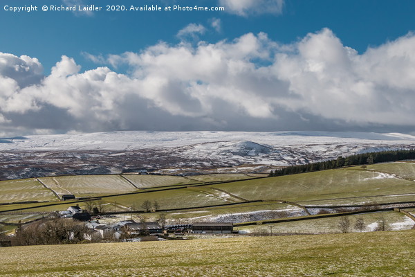 Over to Cronkley from Scar End, Teesdale in Snow Picture Board by Richard Laidler