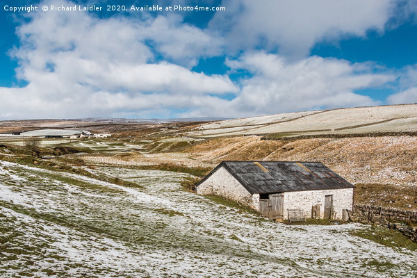 High Beck Head Farm, Upper Teesdale, in Snow Picture Board by Richard Laidler