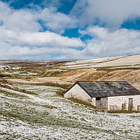 Buy canvas prints of High Beck Head Farm, Upper Teesdale, in Snow by Richard Laidler