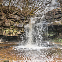 Buy canvas prints of Summerhill Force and Gibsons Cave, Teesdale by Richard Laidler