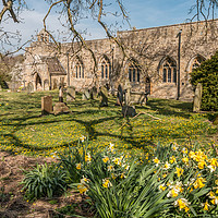 Buy canvas prints of St Mary's Church, Wycliffe, Teesdale, in Spring by Richard Laidler