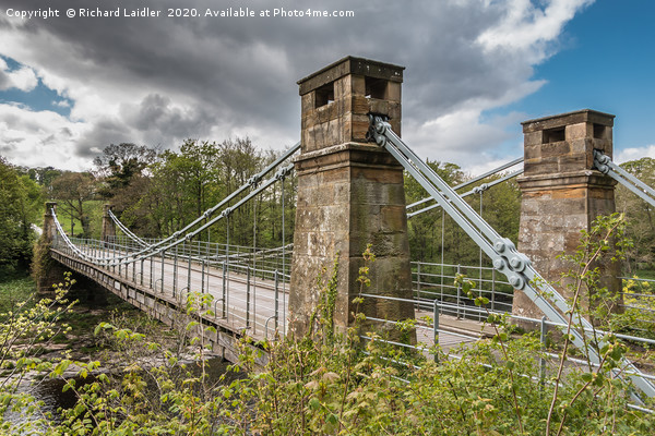 Whorlton Suspension Bridge, Teesdale Picture Board by Richard Laidler