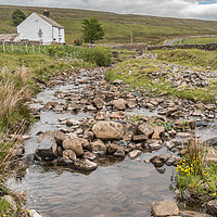 Buy canvas prints of Force Foot Cottage and Trough Sike, Teesdale (2) by Richard Laidler