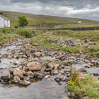 Buy canvas prints of Force Foot Cottage and Trough Sike, Teesdale (1) by Richard Laidler
