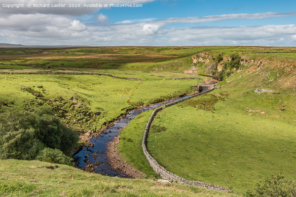 Sleightholme Beck and Bog Scar Picture Board by Richard Laidler