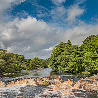Buy canvas prints of River Tees Cascade in Late Summer by Richard Laidler
