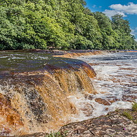 Buy canvas prints of A Swollen River Tees at Whorlton by Richard Laidler