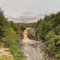 Buy canvas prints of A Swollen River Tees at High Force Waterfall by Richard Laidler