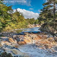 Buy canvas prints of Autumn Tints at Low Force Waterfall Sep 2020 2 by Richard Laidler