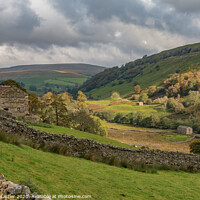 Buy canvas prints of Swaledale Sunburst and Shadows by Richard Laidler