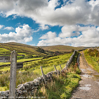 Buy canvas prints of The Pennine Way down from Great Shunner Fell by Richard Laidler