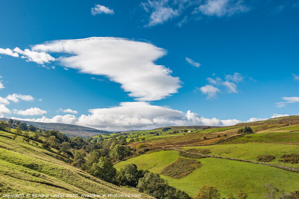 The Walden Valley, Wensleydale Picture Board by Richard Laidler